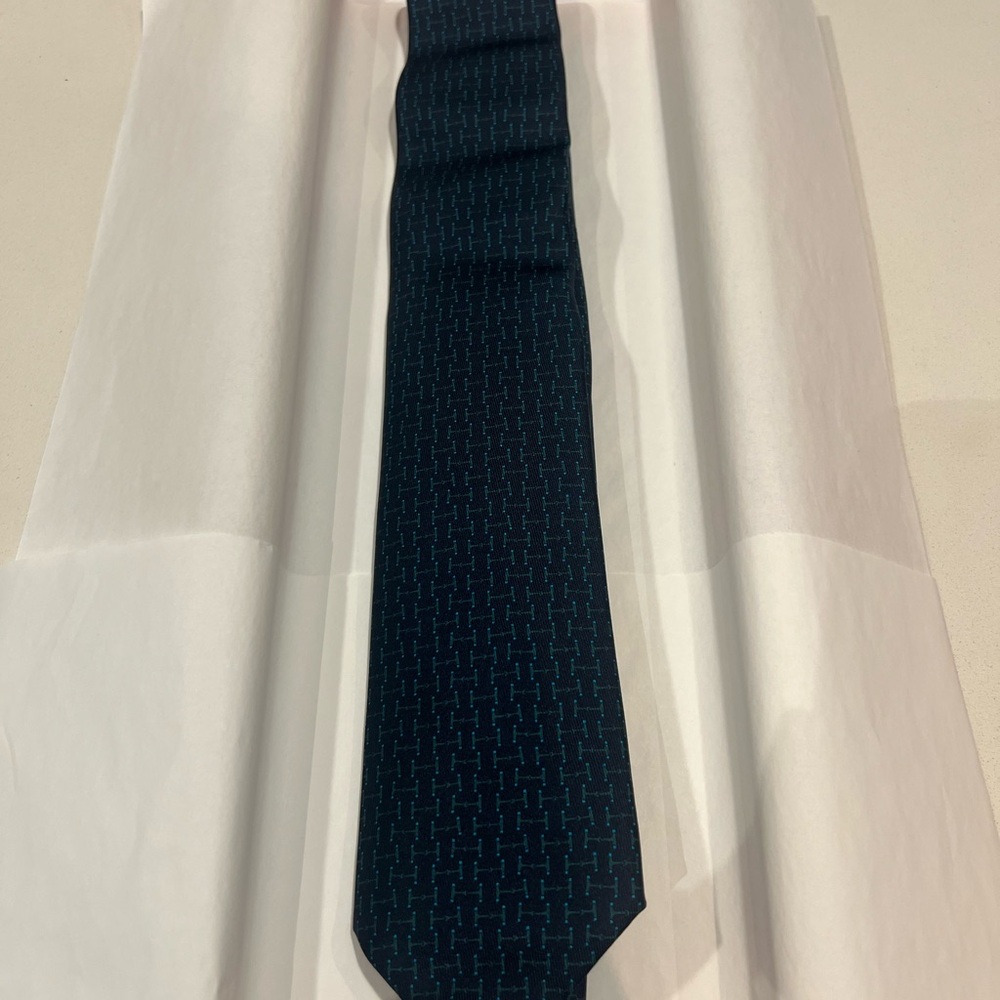 Elegant Black and Blue Men's Tie
